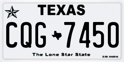 TX license plate CQG7450