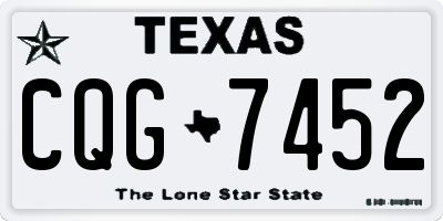 TX license plate CQG7452