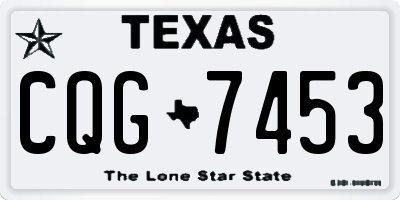 TX license plate CQG7453