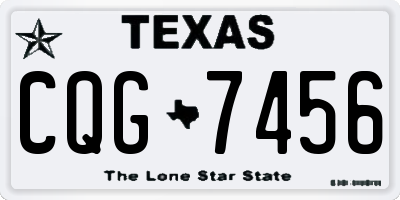 TX license plate CQG7456