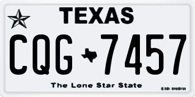 TX license plate CQG7457