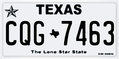 TX license plate CQG7463