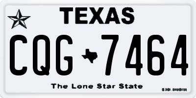 TX license plate CQG7464