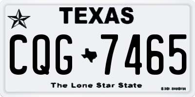 TX license plate CQG7465