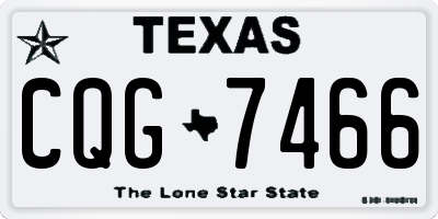 TX license plate CQG7466