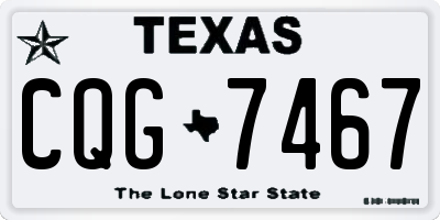 TX license plate CQG7467