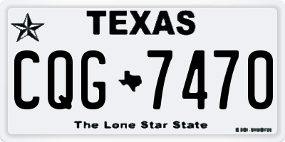 TX license plate CQG7470