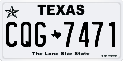 TX license plate CQG7471