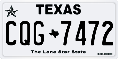 TX license plate CQG7472