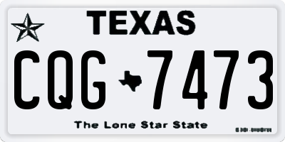 TX license plate CQG7473