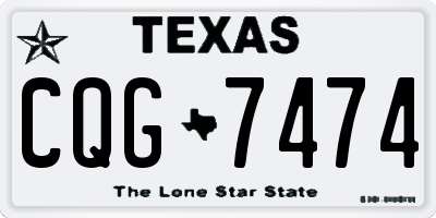 TX license plate CQG7474