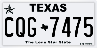 TX license plate CQG7475