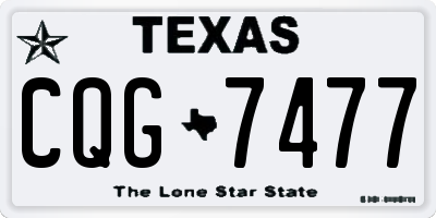 TX license plate CQG7477