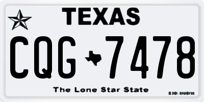 TX license plate CQG7478