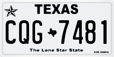 TX license plate CQG7481