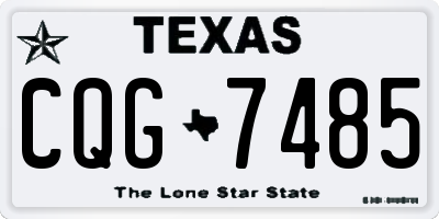 TX license plate CQG7485