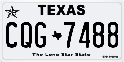 TX license plate CQG7488