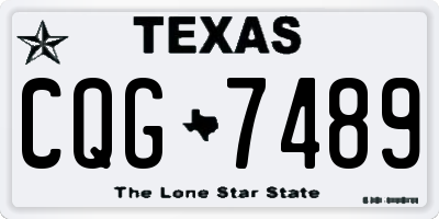 TX license plate CQG7489