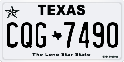 TX license plate CQG7490