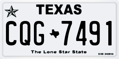 TX license plate CQG7491