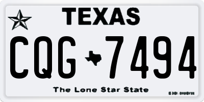 TX license plate CQG7494
