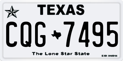 TX license plate CQG7495