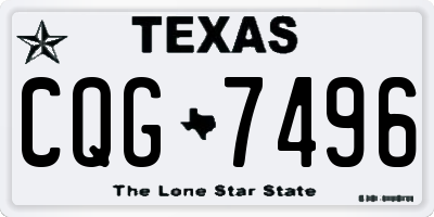TX license plate CQG7496