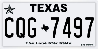 TX license plate CQG7497