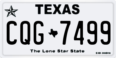 TX license plate CQG7499