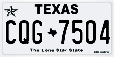 TX license plate CQG7504