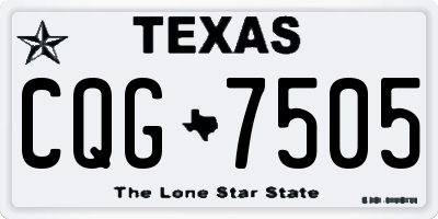 TX license plate CQG7505