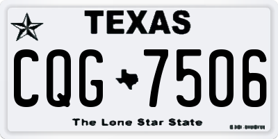 TX license plate CQG7506
