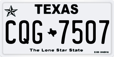 TX license plate CQG7507