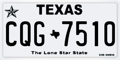 TX license plate CQG7510