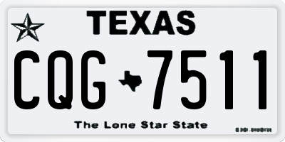 TX license plate CQG7511