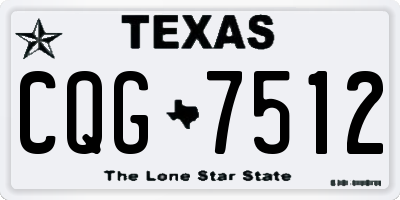 TX license plate CQG7512