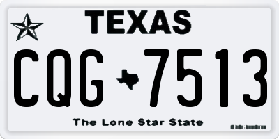TX license plate CQG7513