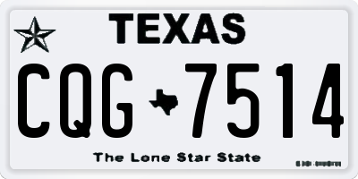 TX license plate CQG7514