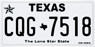 TX license plate CQG7518