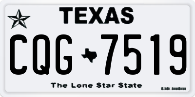 TX license plate CQG7519