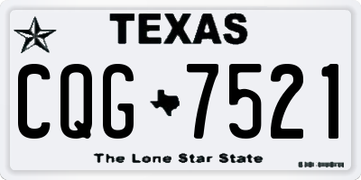 TX license plate CQG7521