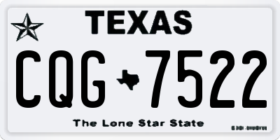 TX license plate CQG7522