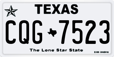 TX license plate CQG7523