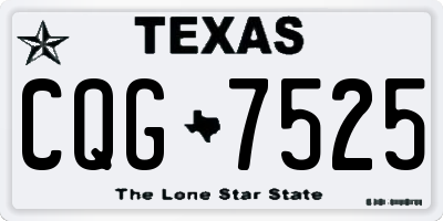TX license plate CQG7525