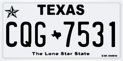 TX license plate CQG7531