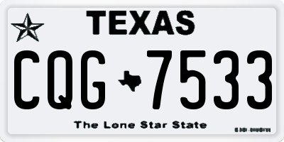 TX license plate CQG7533