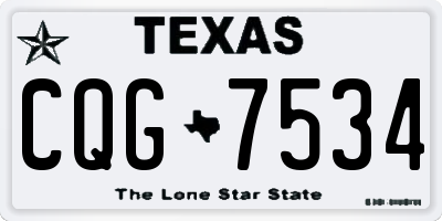 TX license plate CQG7534