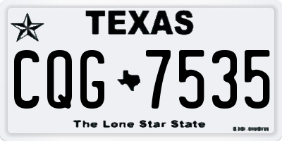 TX license plate CQG7535