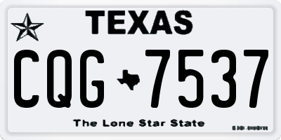TX license plate CQG7537