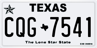 TX license plate CQG7541